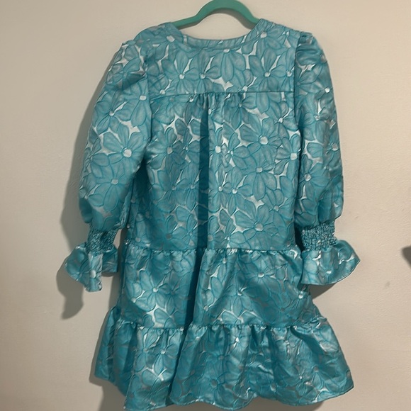 Tuckernuck Pomander Place Blue Daisy Jacquard Kenzo Dress - Picture 7 of 7